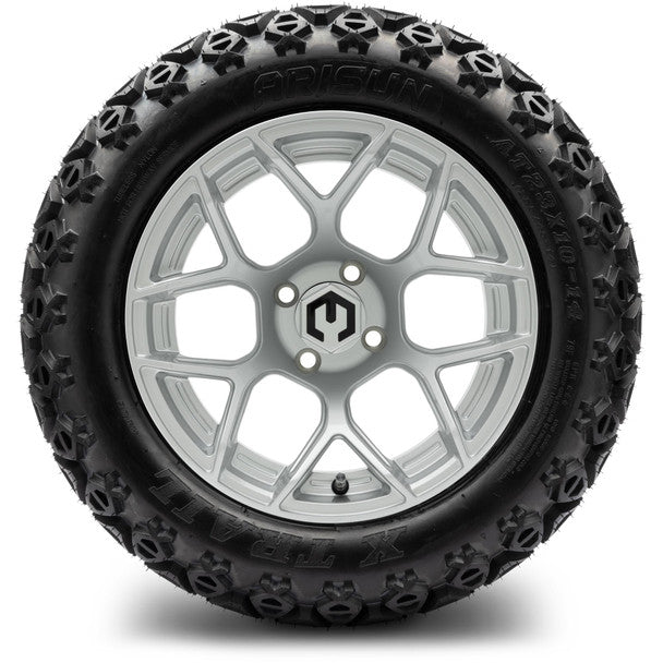 MODZ® 14" Renegade Silver Wheels & Off-Road Tires Combo