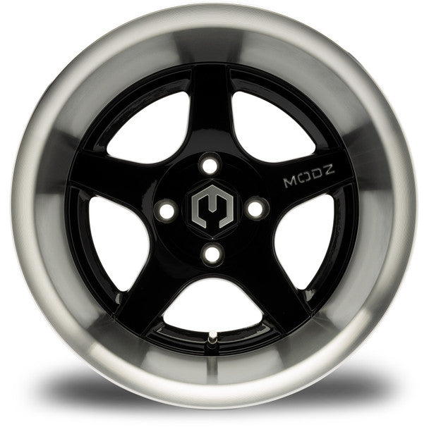 MODZ® Maverick Machined Black 14" Golf Cart Wheel