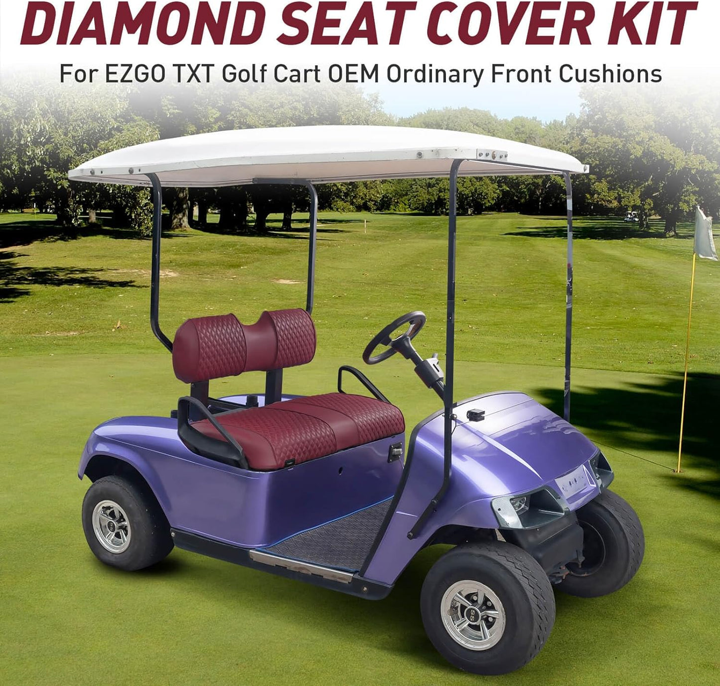 Nokins Seat Cover (Burgundy) EZGO TXT