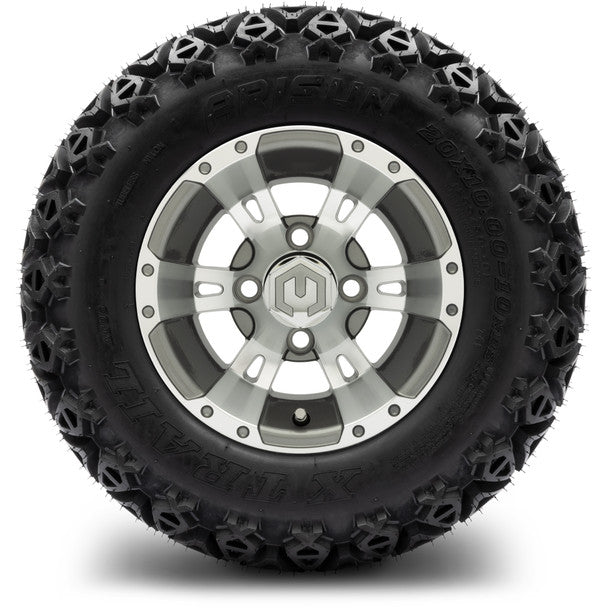 MODZ® 10" Ambush Gunmetal Wheels on 20x10.00-10 X-Trail All-Terrain Tire