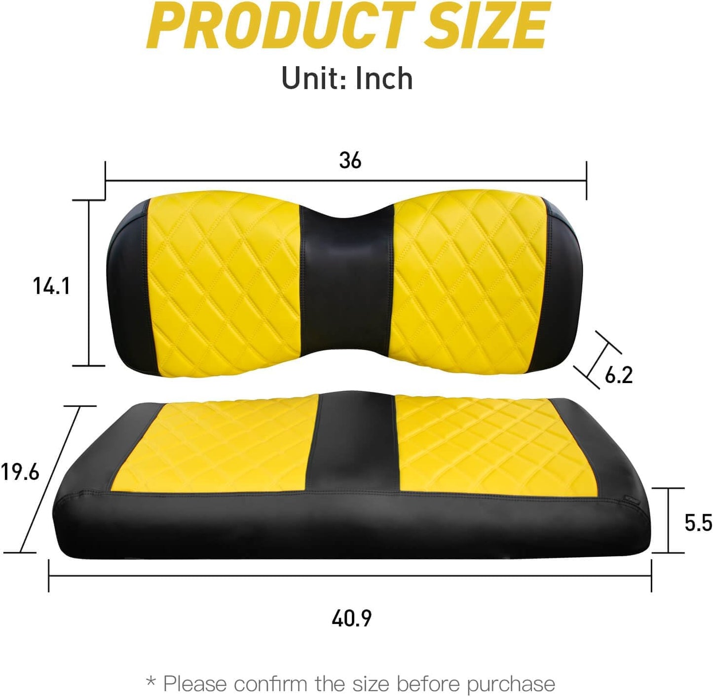 Nokins Seat Cover (Black & Yellow) Yamaha Drive & Drive 2