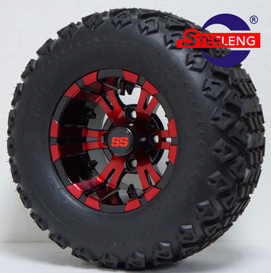 STEELENG 10” Red/Black ‘VAMPIRE' wheels with 20"x10"-10" All Terrain tires