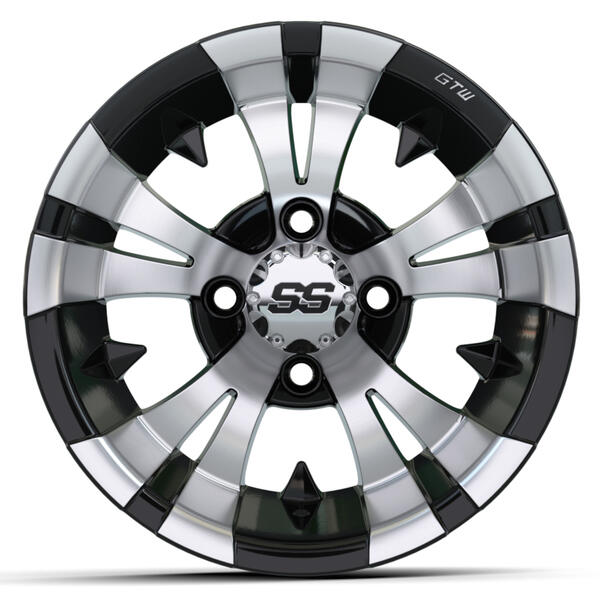 GTW® Vampire 12x7 Machined & Black Wheel (3:4 Offset)