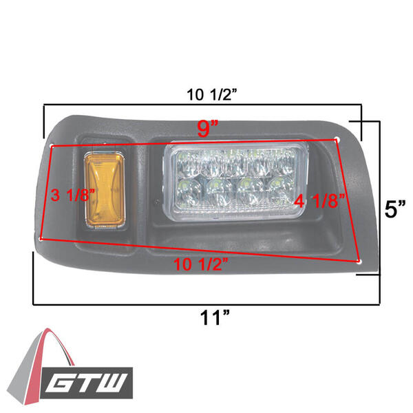 GTW® Adjustable LED Light Kit Club Car DS 1993-Up