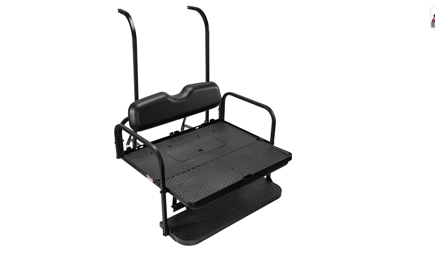 Club Car DS Older Style Rear Seat Kit 1982-2000.5 (Black Cushions)