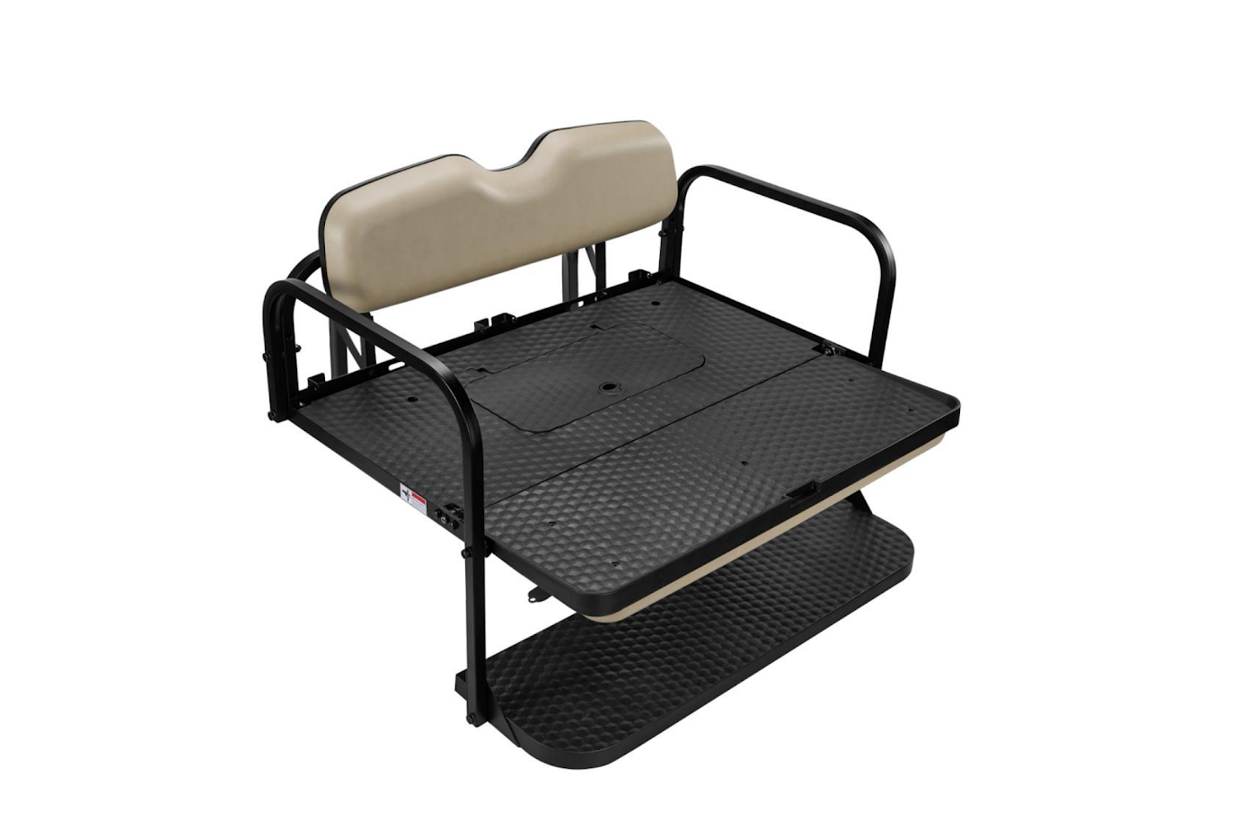 EZGO RXV Rear Seat Kit With Fold Down Pad (2008-2023) (Stone Beige Cushions)