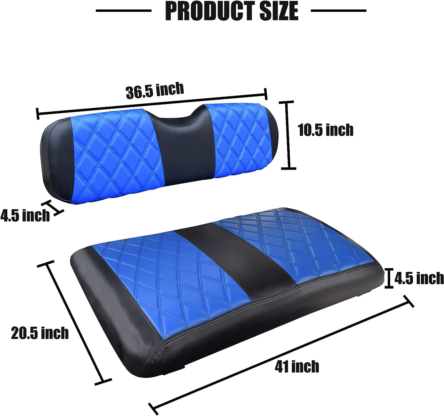 Nokins Seat Cover (Black & Blue) EZGO TXT