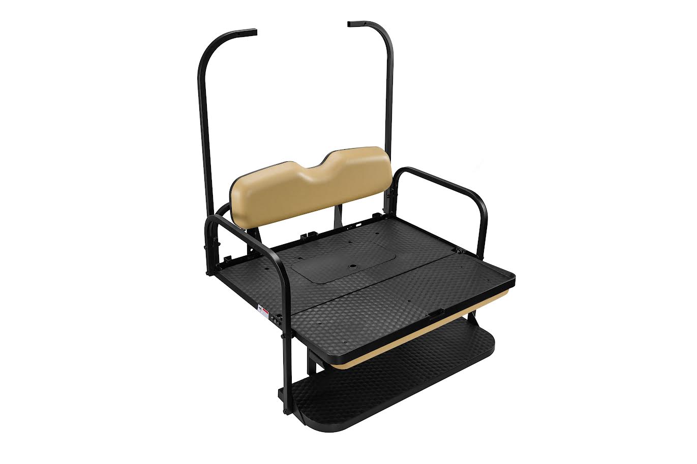 EZGO TXT Rear Flip Seat Kit with Fold Down Pad (Tan Cushions) (1996-2024)