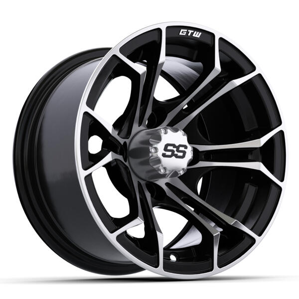 12″ GTW® Spyder Wheel – Black with Machined Accents