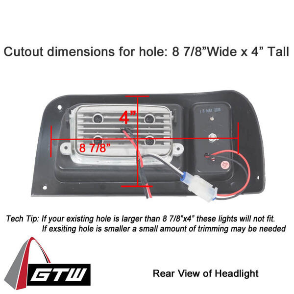 GTW® Adjustable LED Light Kit Club Car DS 1993-Up