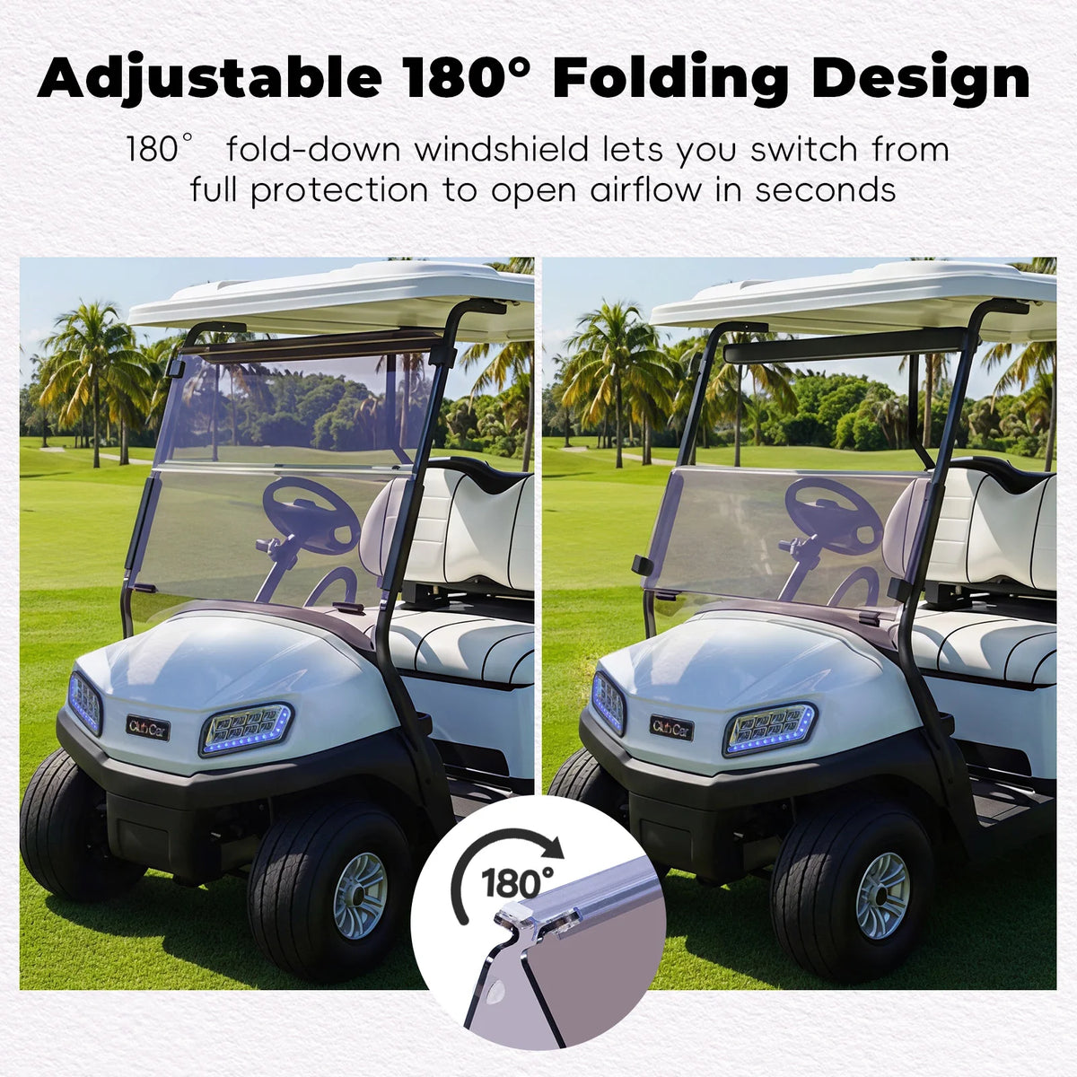 Club Car Tempo/Precedent Tinted Windshield (2004+)