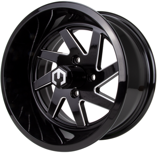 MODZ® Fury Glossy Black 14" Golf Cart Wheel