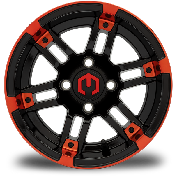 MODZ® Aftershock Red & Black 12" Golf Cart Wheel