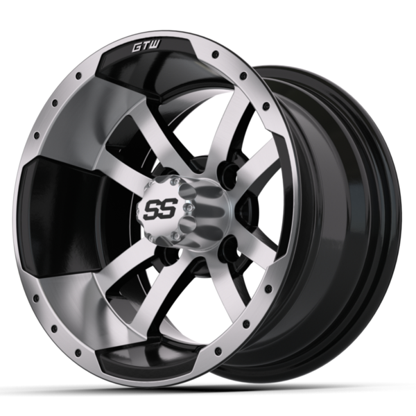 12″ GTW® Storm Trooper Machined & Black Wheel (3:4 Offset)