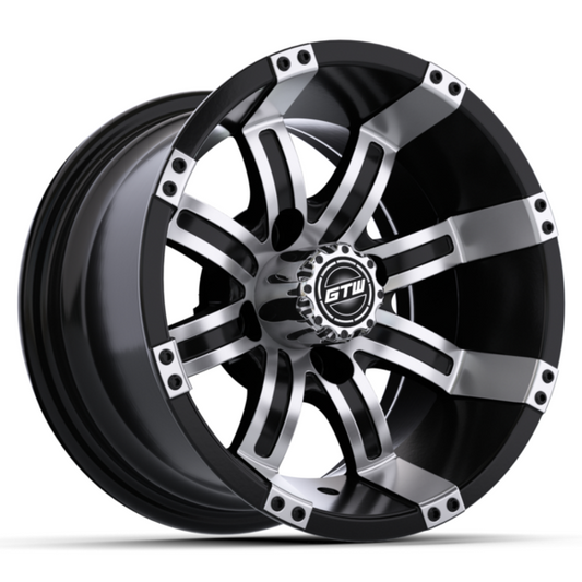 10″ GTW® Tempest Black with Machined Accents Wheel (3:4 Offset)