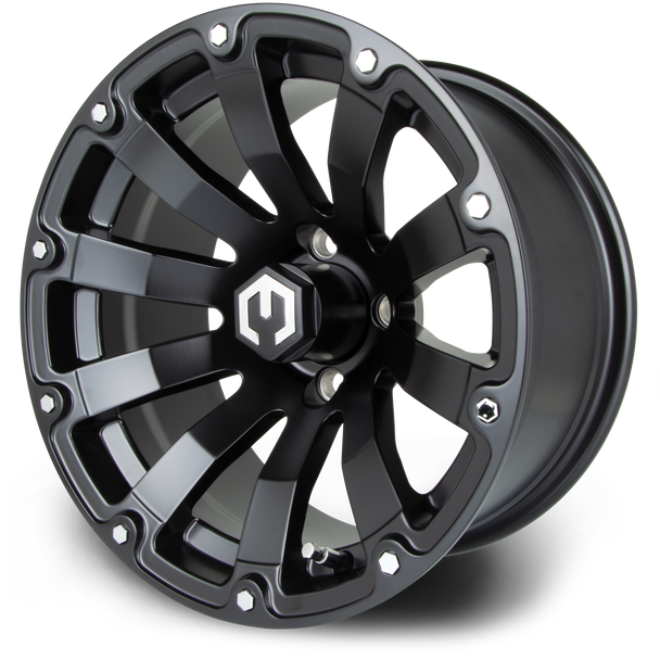 MODZ® Bomber Matte Black 14" Golf Cart Wheel