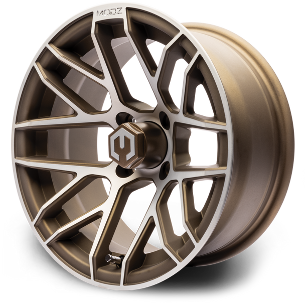 MODZ® Matrix Machine & Bronze 14" Golf Cart Wheel