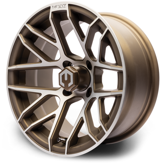 MODZ® Matrix Machine & Bronze 14" Golf Cart Wheel