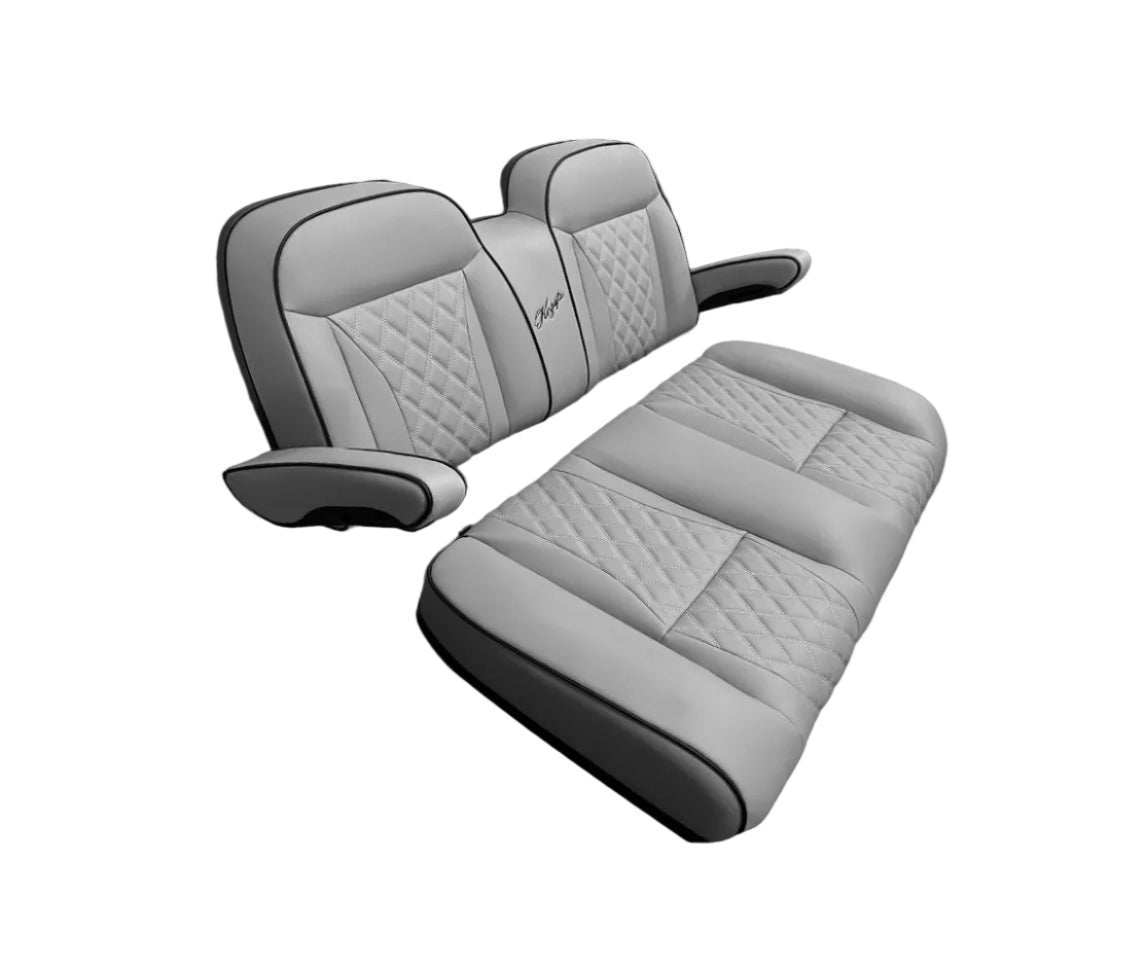 CLUB CAR PRECEDENT/TEMPO GOLF CART FRONT SEAT/BACKREST CUSHION SET GRAY