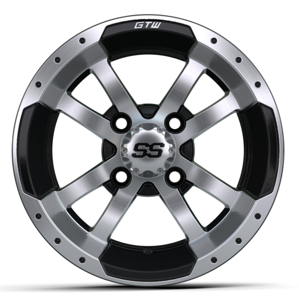 12″ GTW® Storm Trooper Machined & Black Wheel (3:4 Offset)