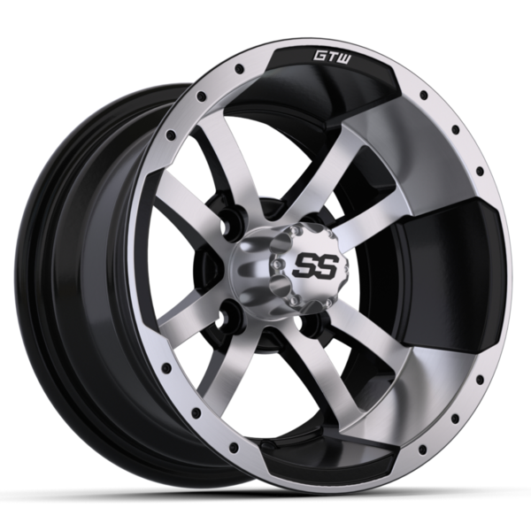 12″ GTW® Storm Trooper Machined & Black Wheel (3:4 Offset)