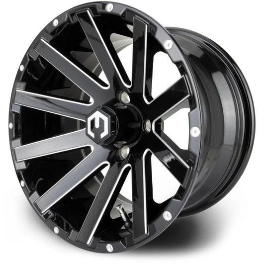 MODZ® Mauler Glossy Black 14" Golf Cart Wheel