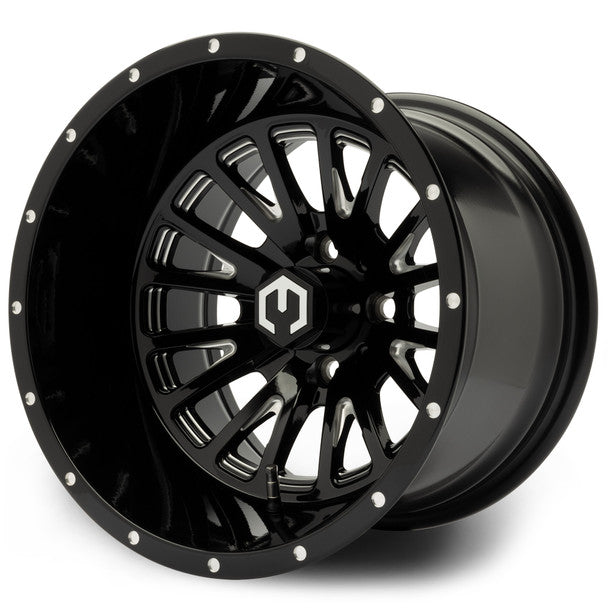 MODZ® Assassin Glossy Black 14" Golf Cart Wheel