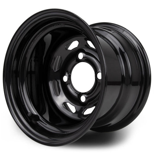 MODZ® Steel D-Window Glossy Black 10" Golf Cart Wheel