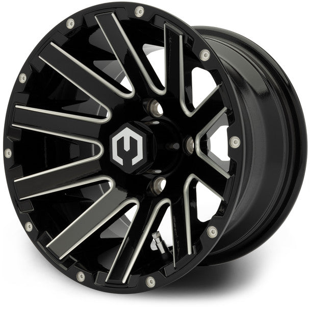 MODZ® Mauler Glossy Black 12" Golf Cart Wheel