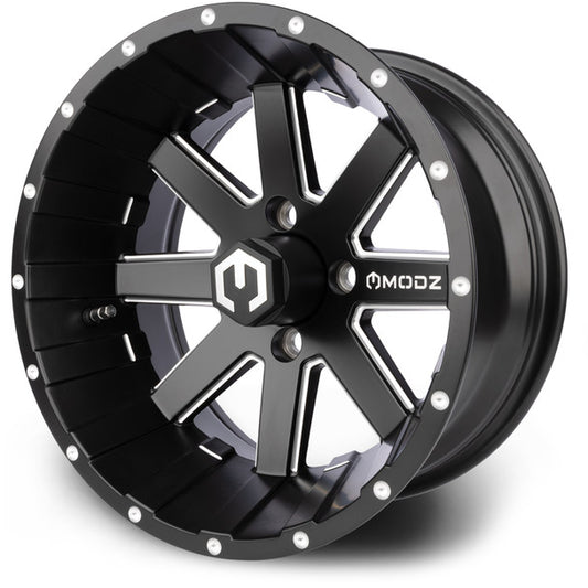 MODZ® Assault Matte Black 14" Golf Cart Wheel