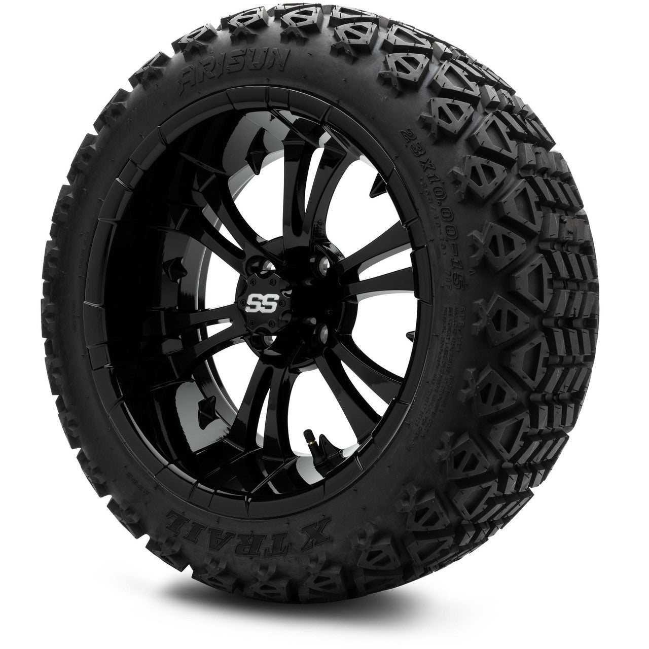 MODZ® 15" Vampire Glossy Black Wheels & 23x10x15 Off-Road Tires