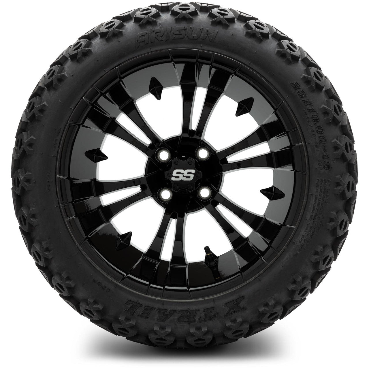 MODZ® 15" Vampire Glossy Black Wheels & 23x10x15 Off-Road Tires