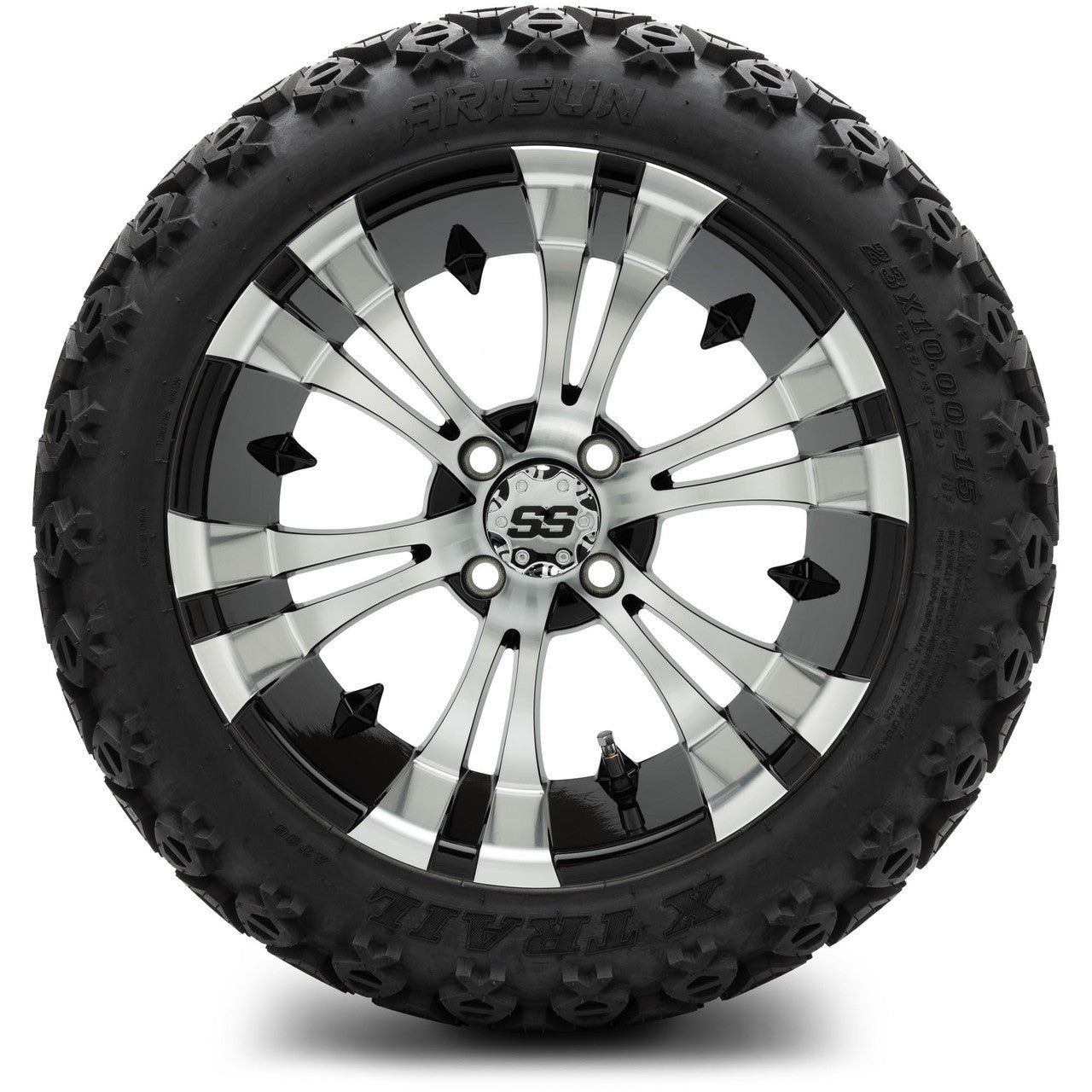 MODZ® 15" Vampire Machined Black Wheels & 23x10x15 Off-Road Tires