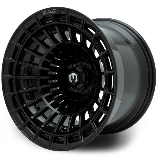 MODZ® Felon Glossy Black 15x10" Golf Cart Wheel