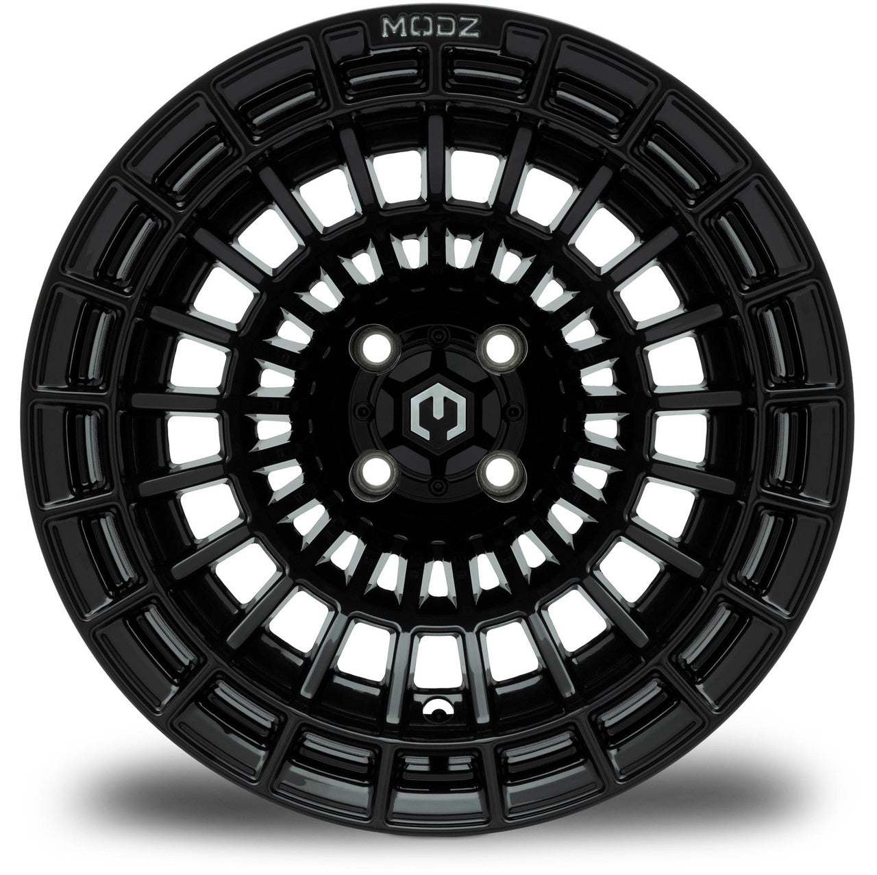 MODZ® Felon Glossy Black 15x10" Golf Cart Wheel