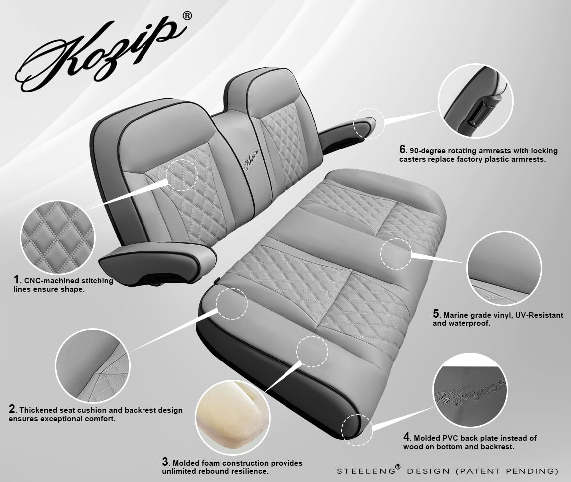 Front Cushion Set For Yamaha Drive /Drive 2 (2007+) - Gray