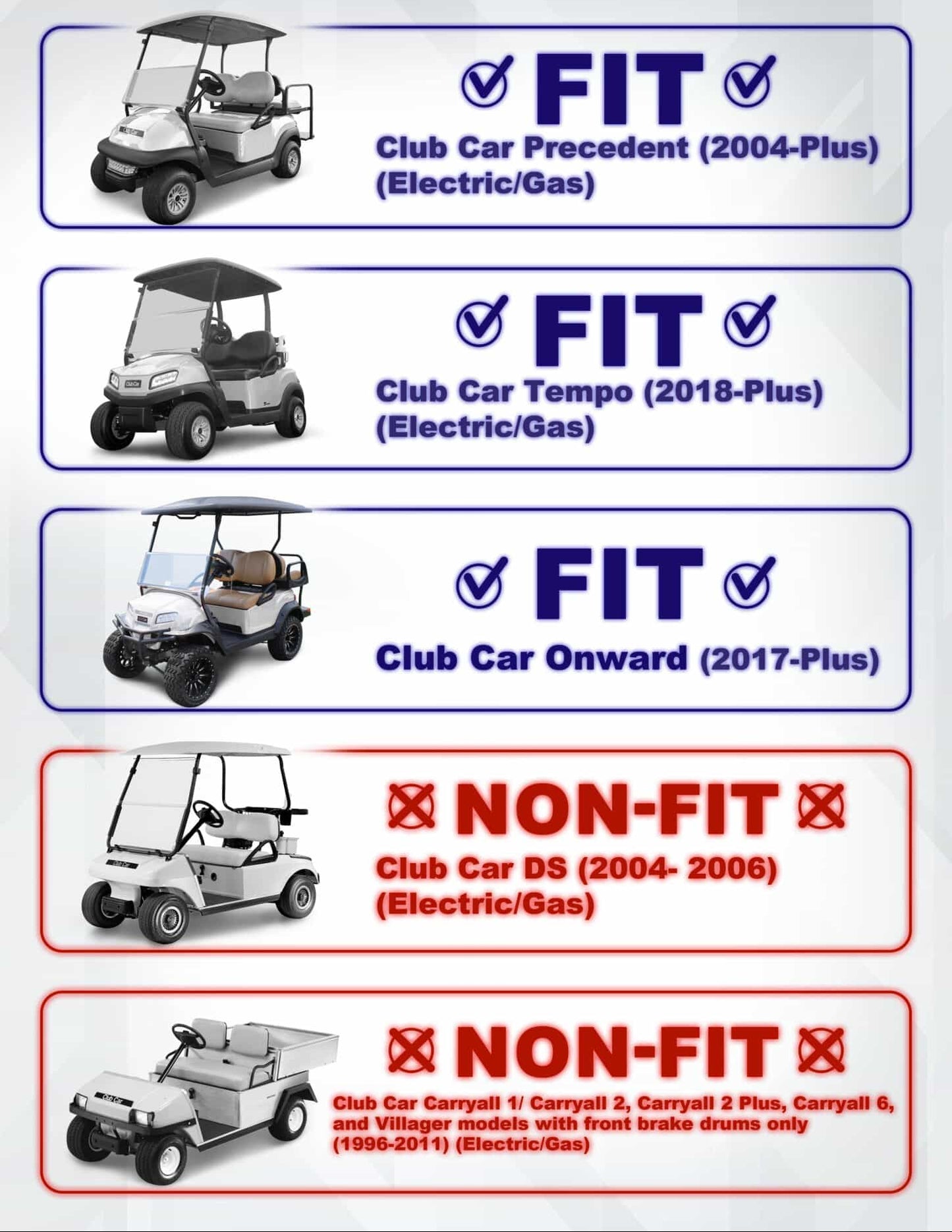 6” HEAVY DUTY DOUBLE A-ARM FOR CLUB CAR PRECEDENT (2004-UP)