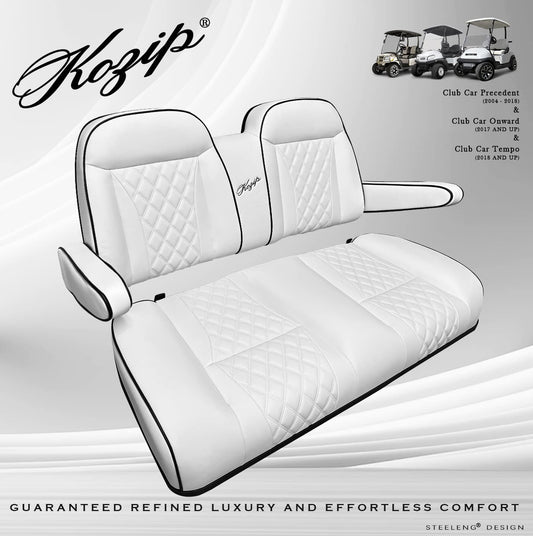 CLUB CAR PRECEDENT/TEMPO GOLF CART FRONT SEAT/BACKREST CUSHION SET WHITE
