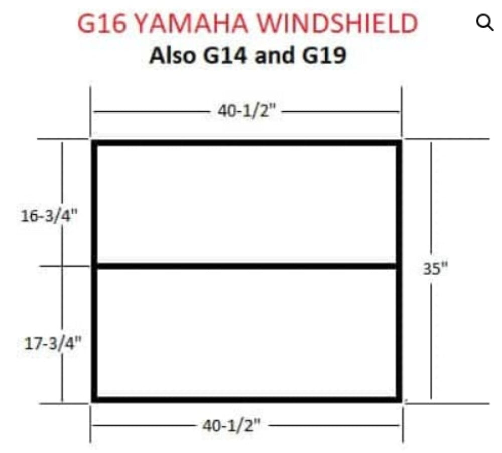 MOAB DOT Approved Windshield Clear Foldable for Yamaha G16 (AS4)