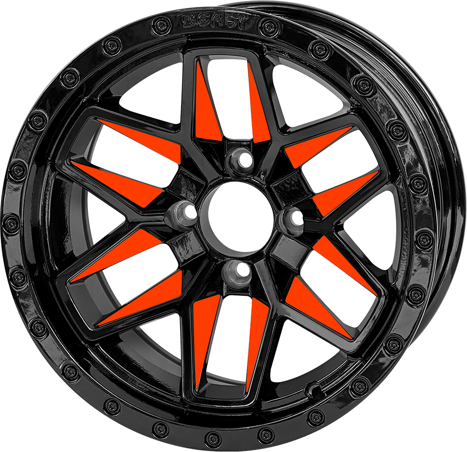 14″ Glossy Orange Widow Wheel – Aluminum Alloy