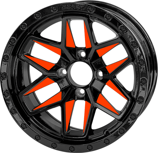 14″ Glossy Orange Widow Wheel – Aluminum Alloy