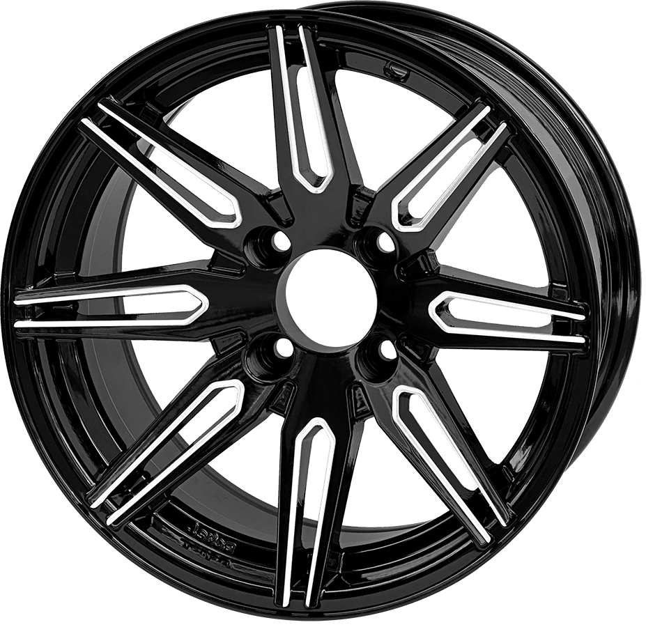 14″ Lynx Machined Black Wheel – Aluminum Alloy