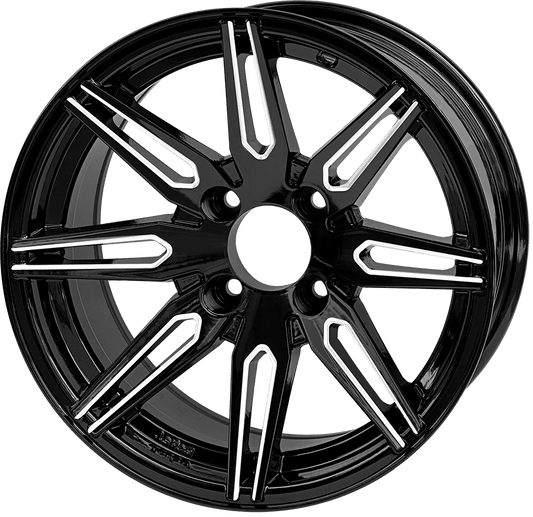 14″ Lynx Machined Black Wheel – Aluminum Alloy