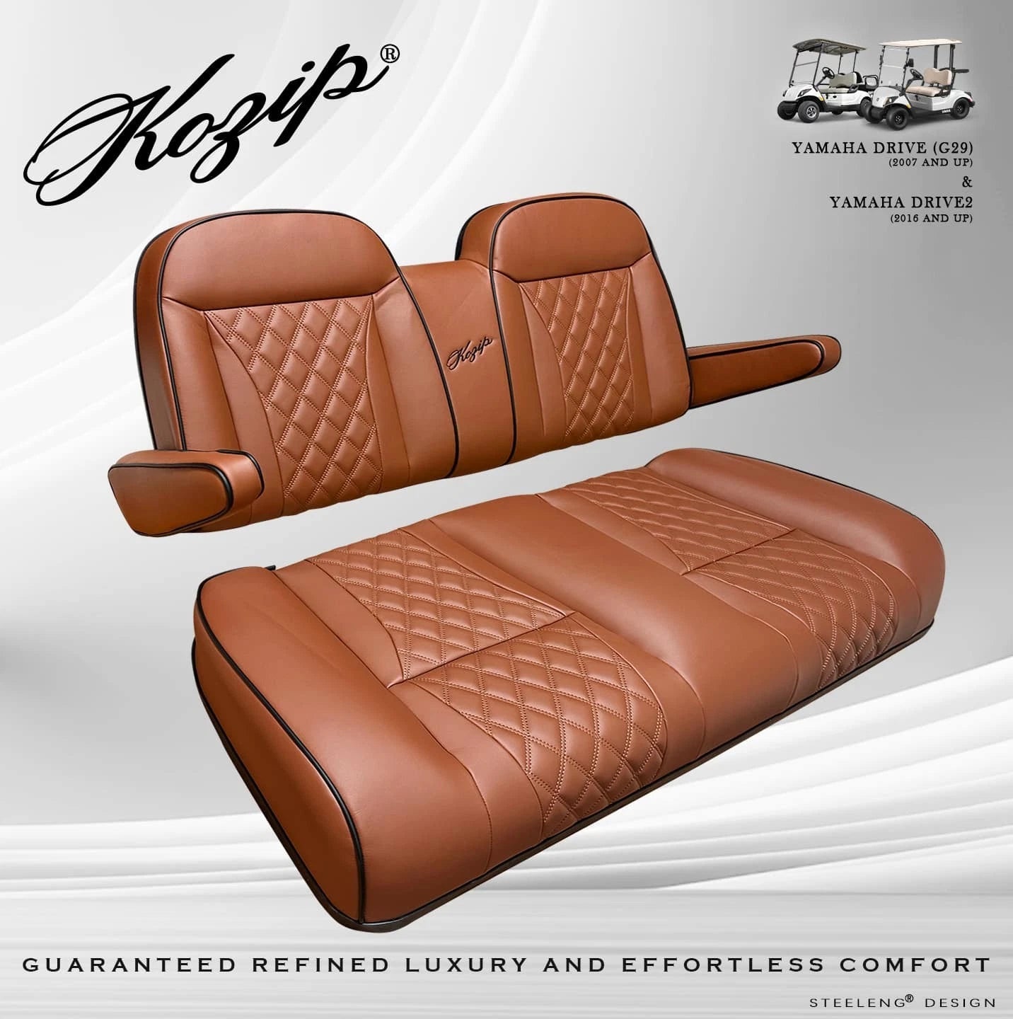 Front Cushion Set For Yamaha Drive /Drive 2 (2007+) - Brown