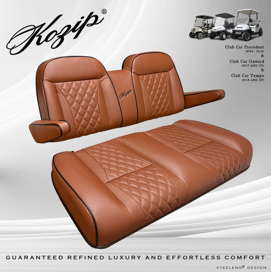 CLUB CAR PRECEDENT/TEMPO GOLF CART FRONT SEAT/BACKREST CUSHION SET BROWN