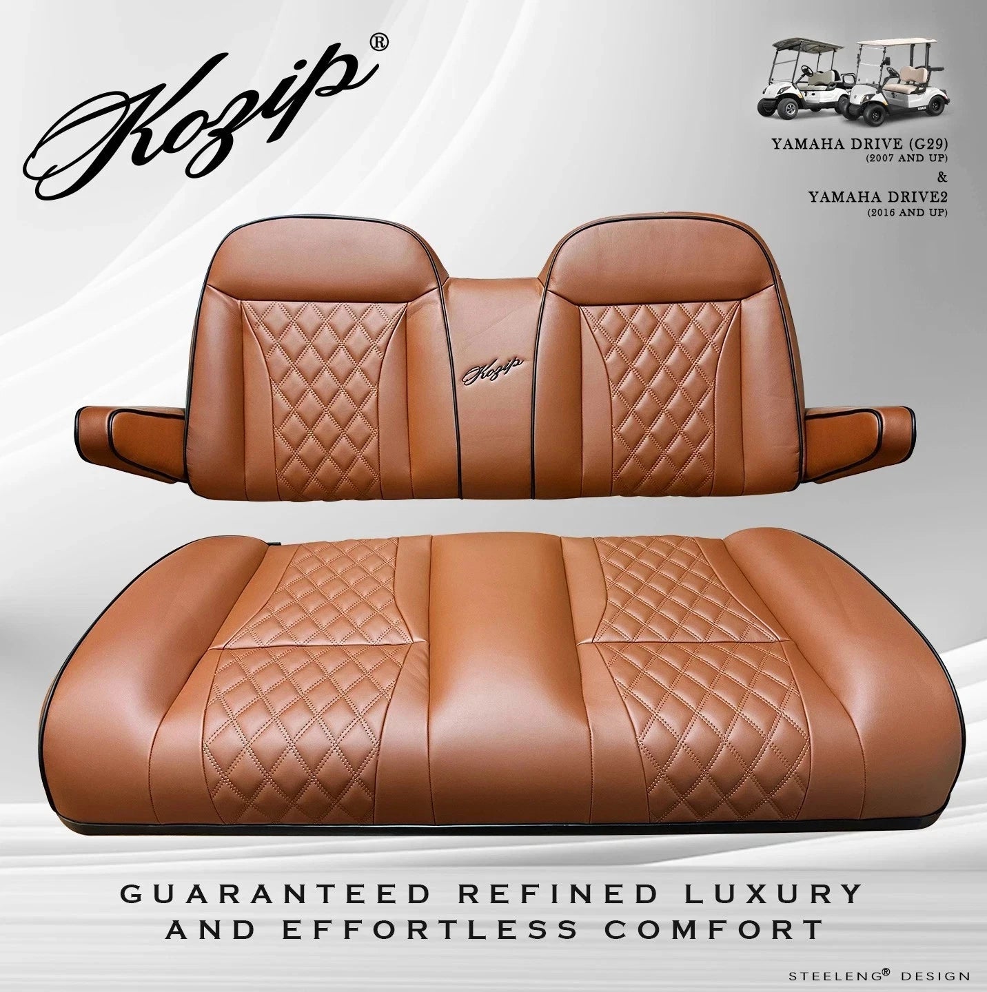 Front Cushion Set For Yamaha Drive /Drive 2 (2007+) - Brown