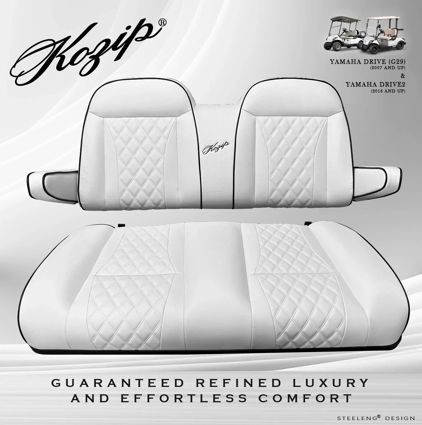 Front Cushion Set For Yamaha Drive /Drive 2 (2007+) - White