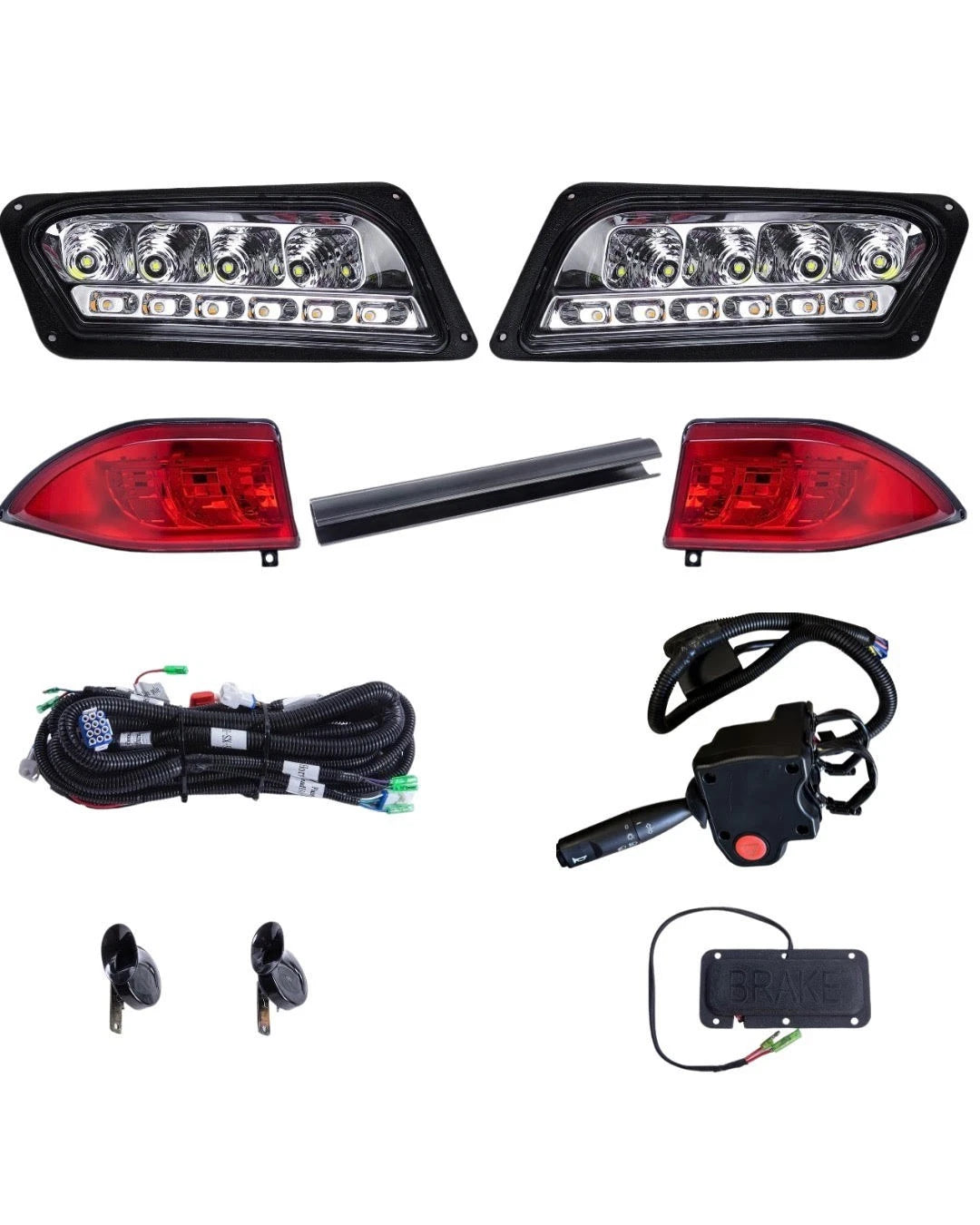 Club Car Tempo Street Legal LED High Low Beam Light Kit (12V-48V)