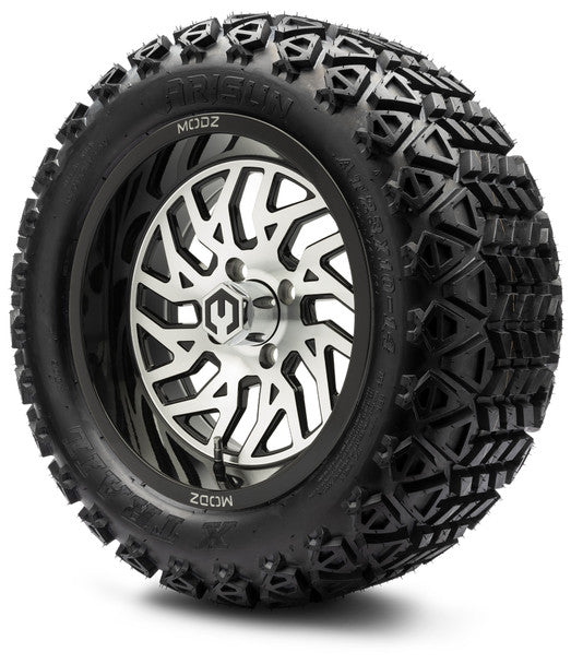 14" Carnage Machined Black Wheels & Off-Road Tires Combo MODZ