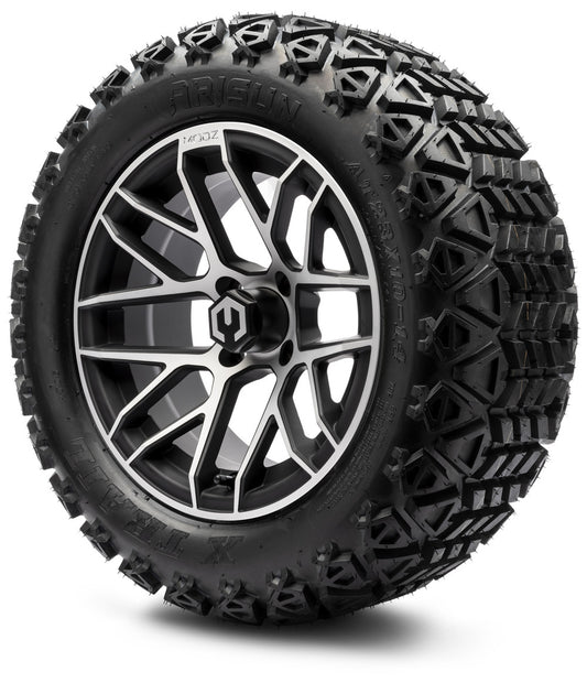 14" Matrix Machined Black Wheels & Off-Road Tires Combo MODZ